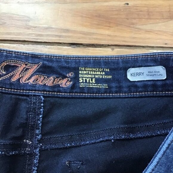 Jeans Mavi kerry mid rise straight leg size 28 stretch soft denim dark blue - Picture 5 of 11